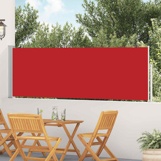 vidaXL Patio Retractable Side Awning 100x514 cm Red