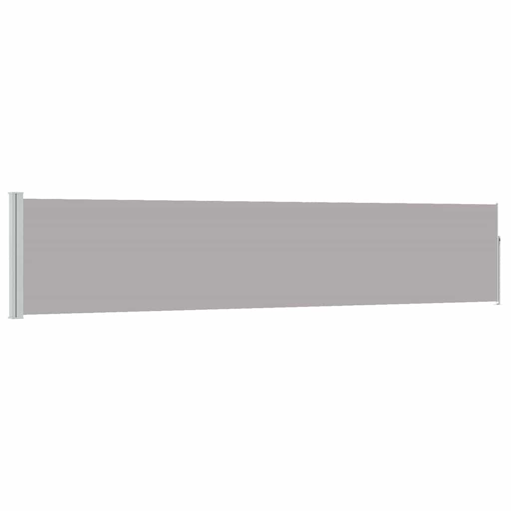 vidaXL Patio Retractable Side Awning 100x500 cm Grey