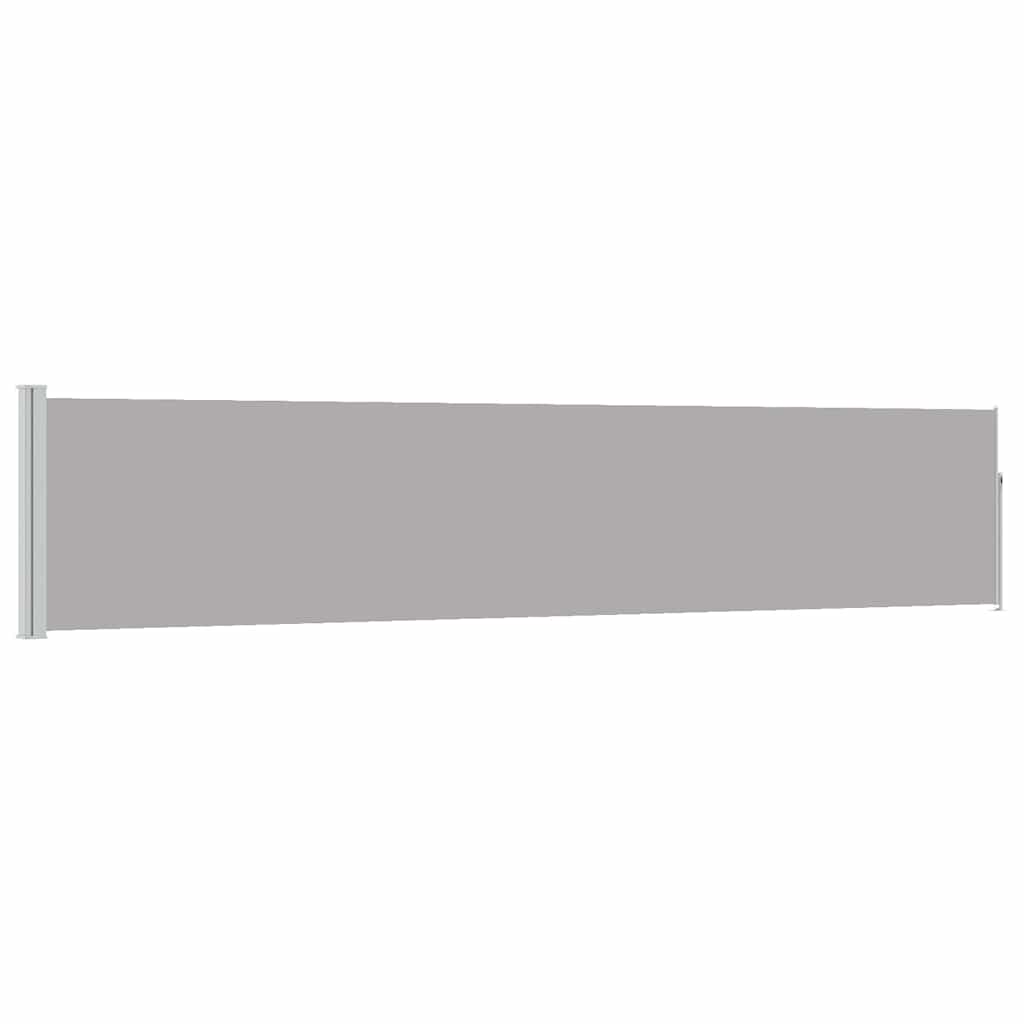 vidaXL Patio Retractable Side Awning 100x500 cm Grey