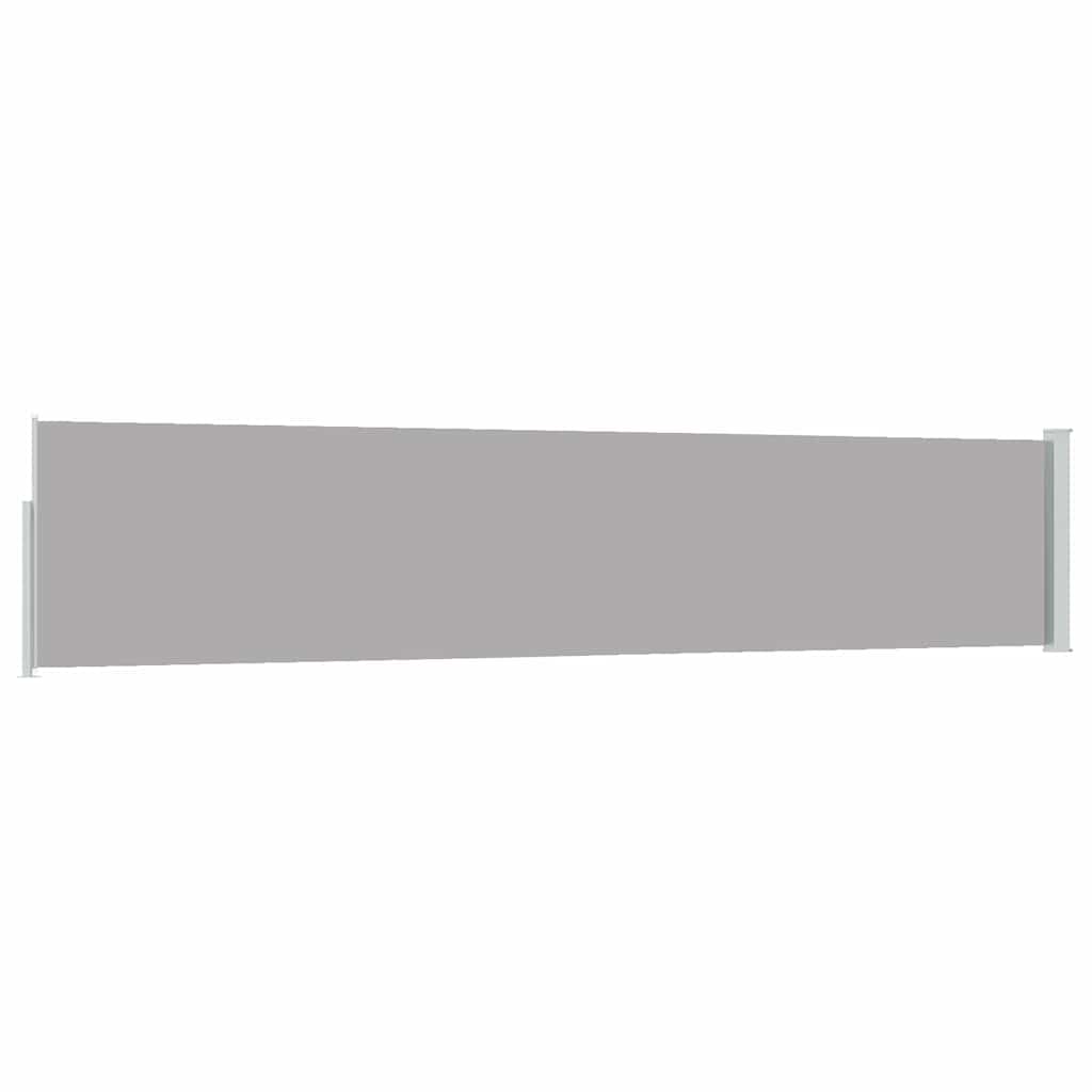 vidaXL Patio Retractable Side Awning 100x500 cm Grey