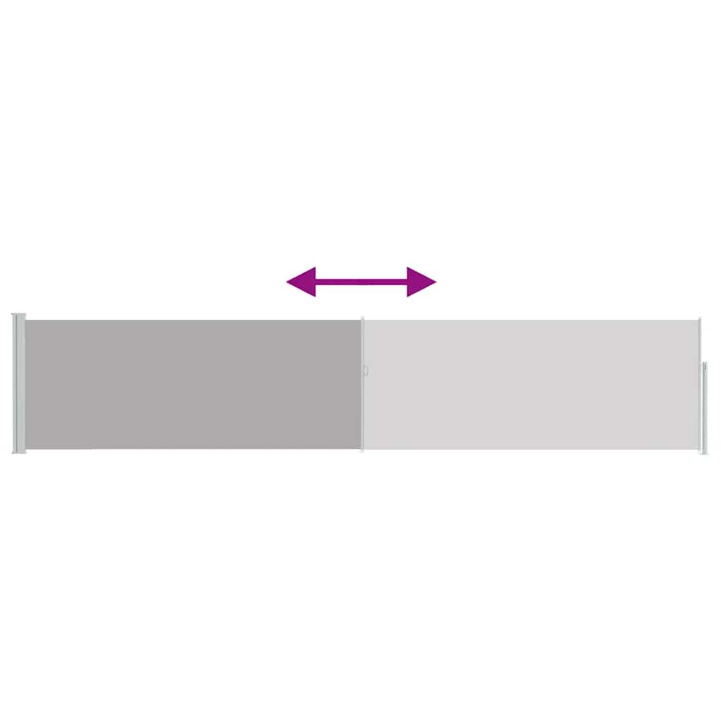 vidaXL Patio Retractable Side Awning 100x500 cm Grey