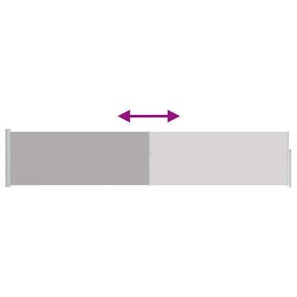 vidaXL Patio Retractable Side Awning 100x500 cm Grey