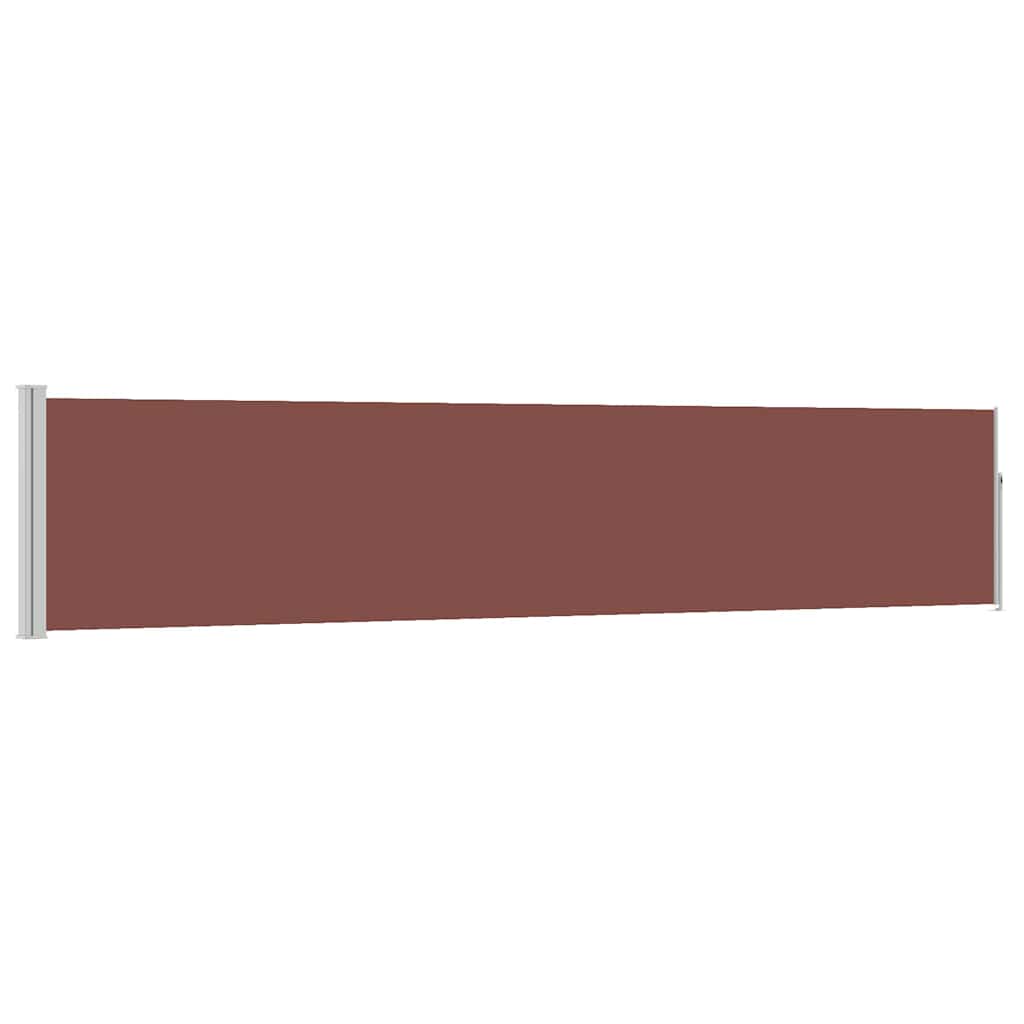 48387 vidaXL Patio Retractable Side Awning 100x500 cm Brown