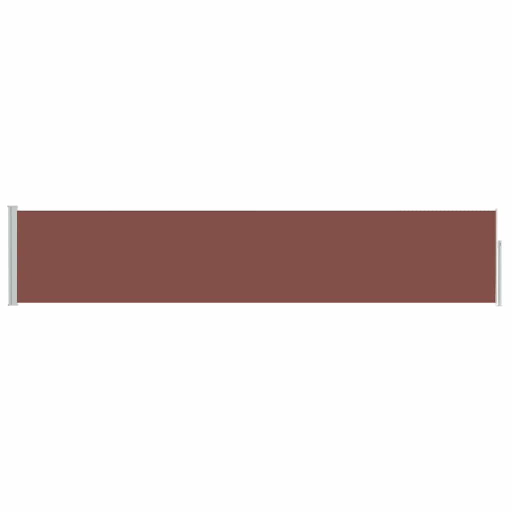 vidaXL Patio Retractable Side Awning 100x500 cm Brown