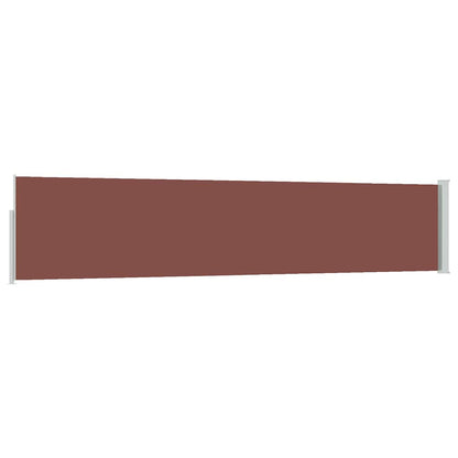 48387 vidaXL Patio Retractable Side Awning 100x500 cm Brown