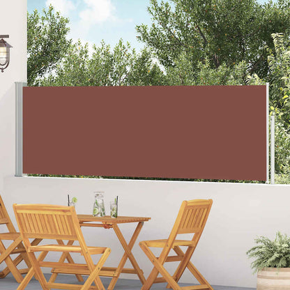 48387 vidaXL Patio Retractable Side Awning 100x500 cm Brown