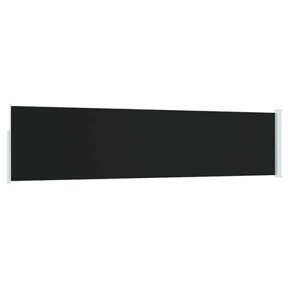 vidaXL Patio Retractable Side Awning 120x500 cm Black