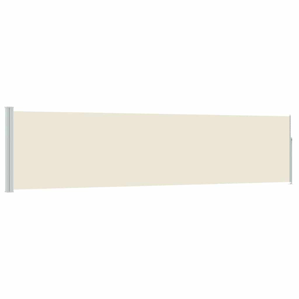 vidaXL Patio Retractable Side Awning 117x514 cm Cream