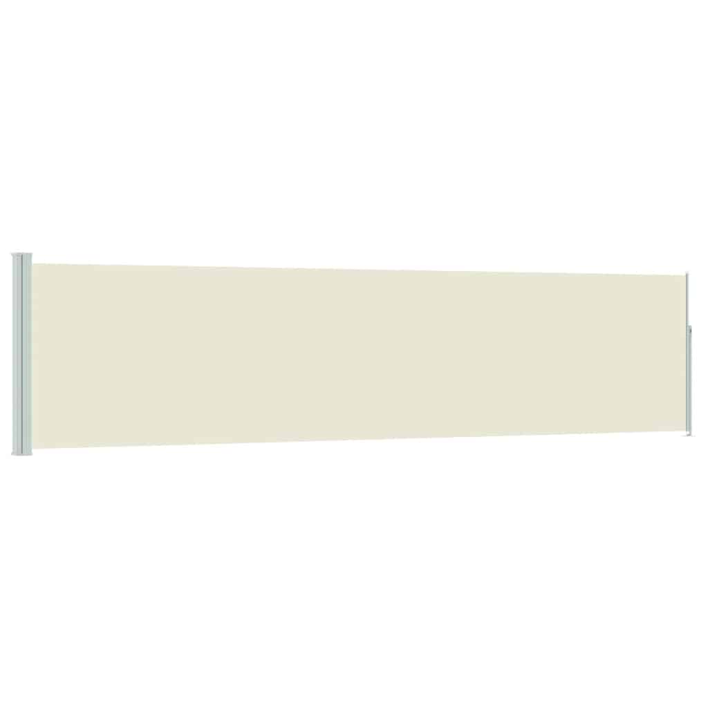 vidaXL Patio Retractable Side Awning 120x500 cm Cream