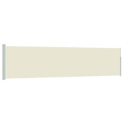 vidaXL Patio Retractable Side Awning 120x500 cm Cream