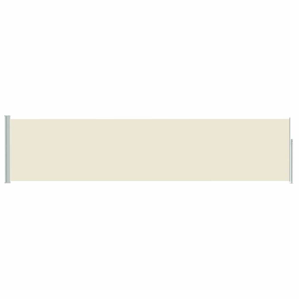 48389 vidaXL Patio Retractable Side Awning 120x500 cm Cream