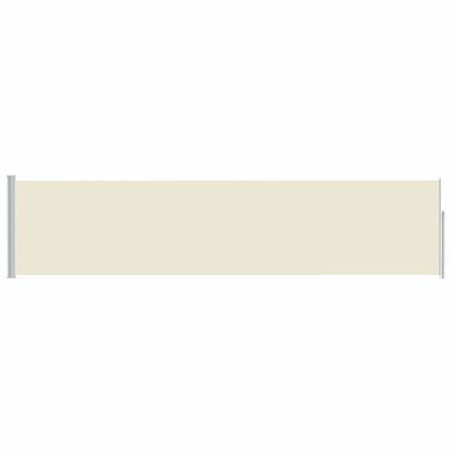 vidaXL Patio Retractable Side Awning 120x500 cm Cream