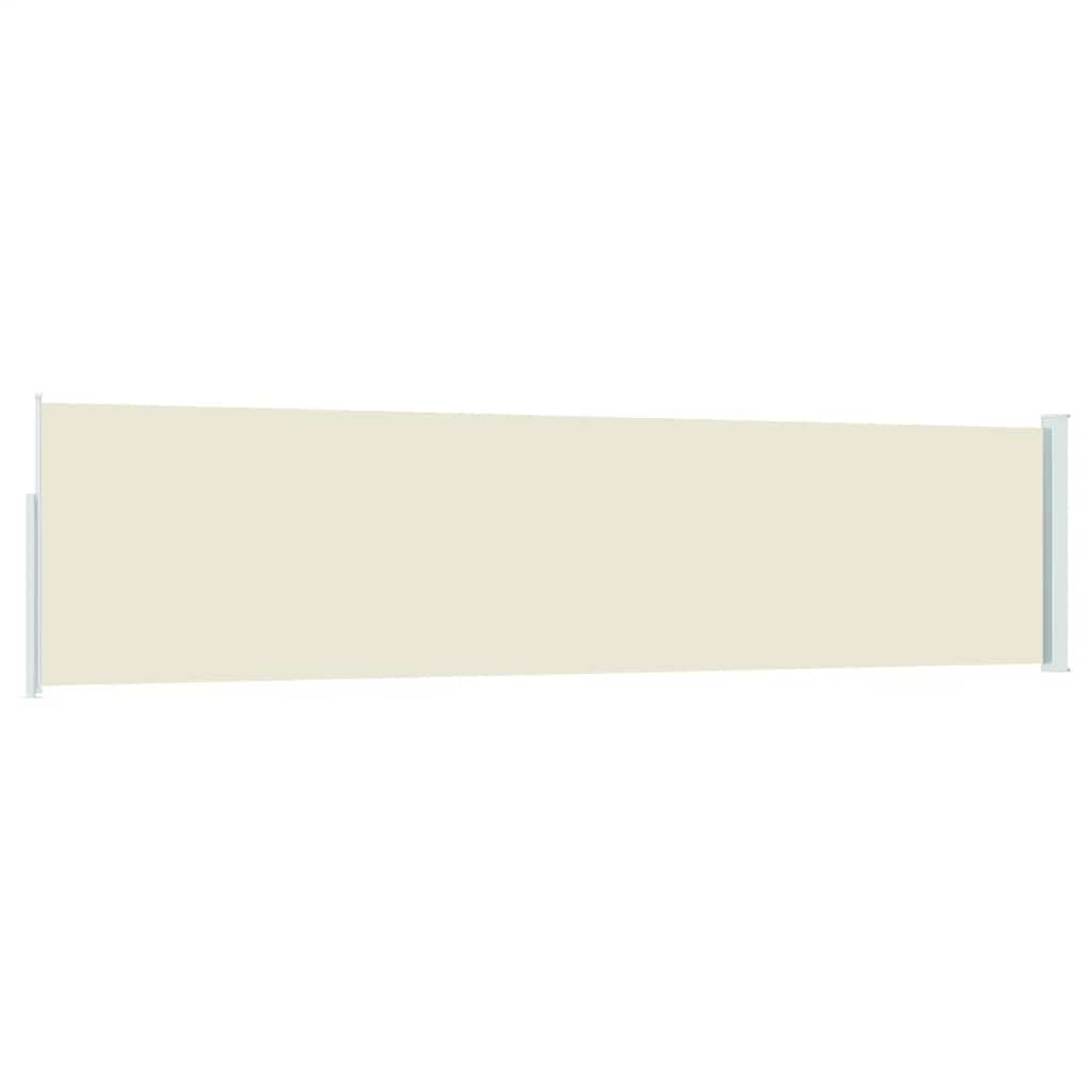 48389 vidaXL Patio Retractable Side Awning 120x500 cm Cream