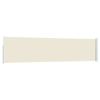 vidaXL Patio Retractable Side Awning 120x500 cm Cream