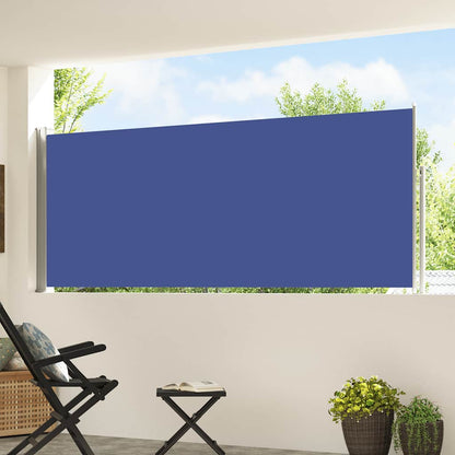 vidaXL Patio Retractable Side Awning 117x514 cm Blue