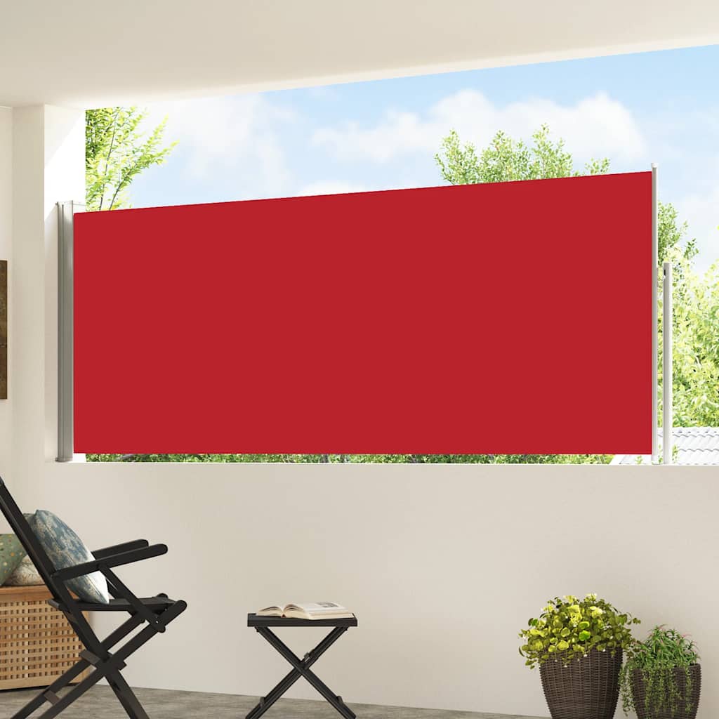 vidaXL Patio Retractable Side Awning 117x514 cm Red