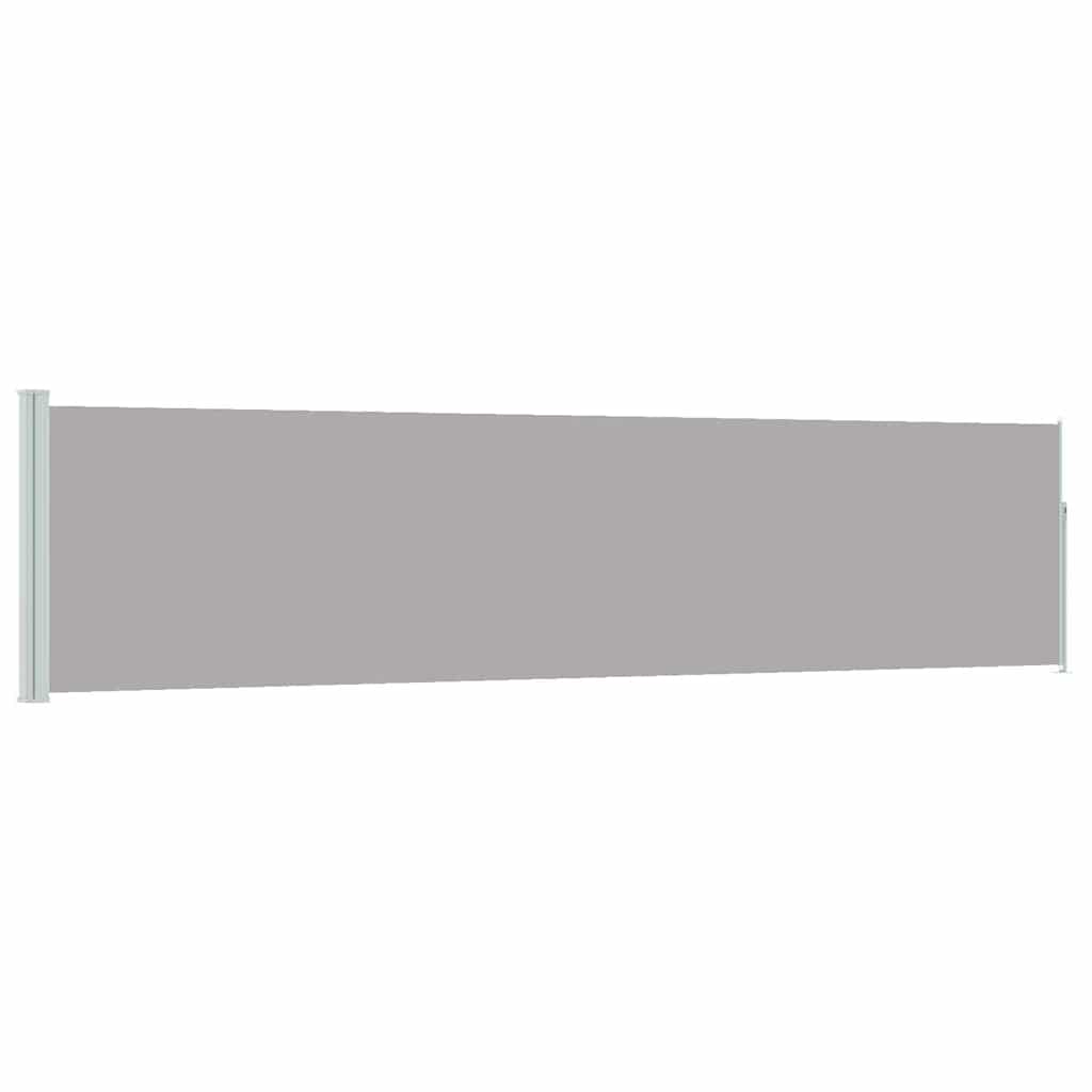 vidaXL Patio Retractable Side Awning 117x514 cm Grey