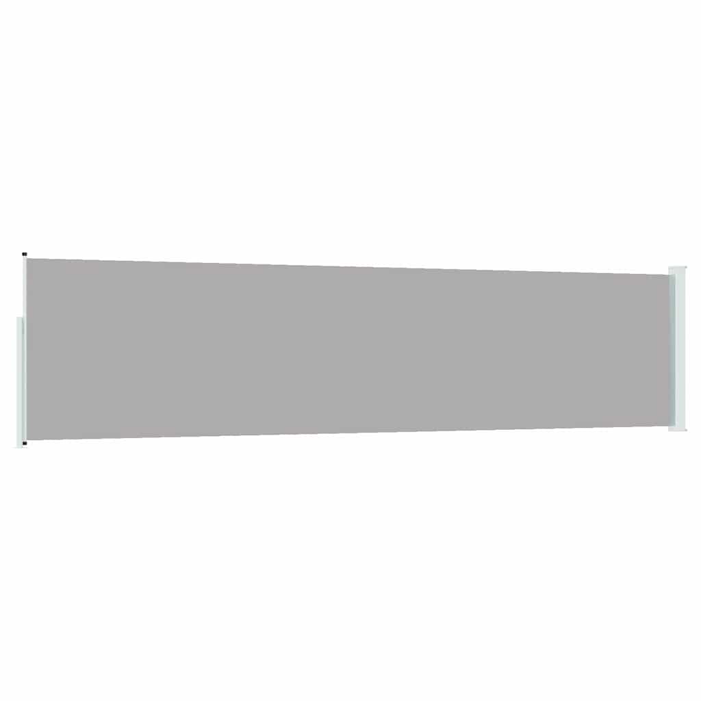 vidaXL Patio Retractable Side Awning 117x514 cm Grey
