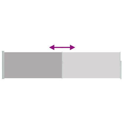 vidaXL Patio Retractable Side Awning 117x514 cm Grey