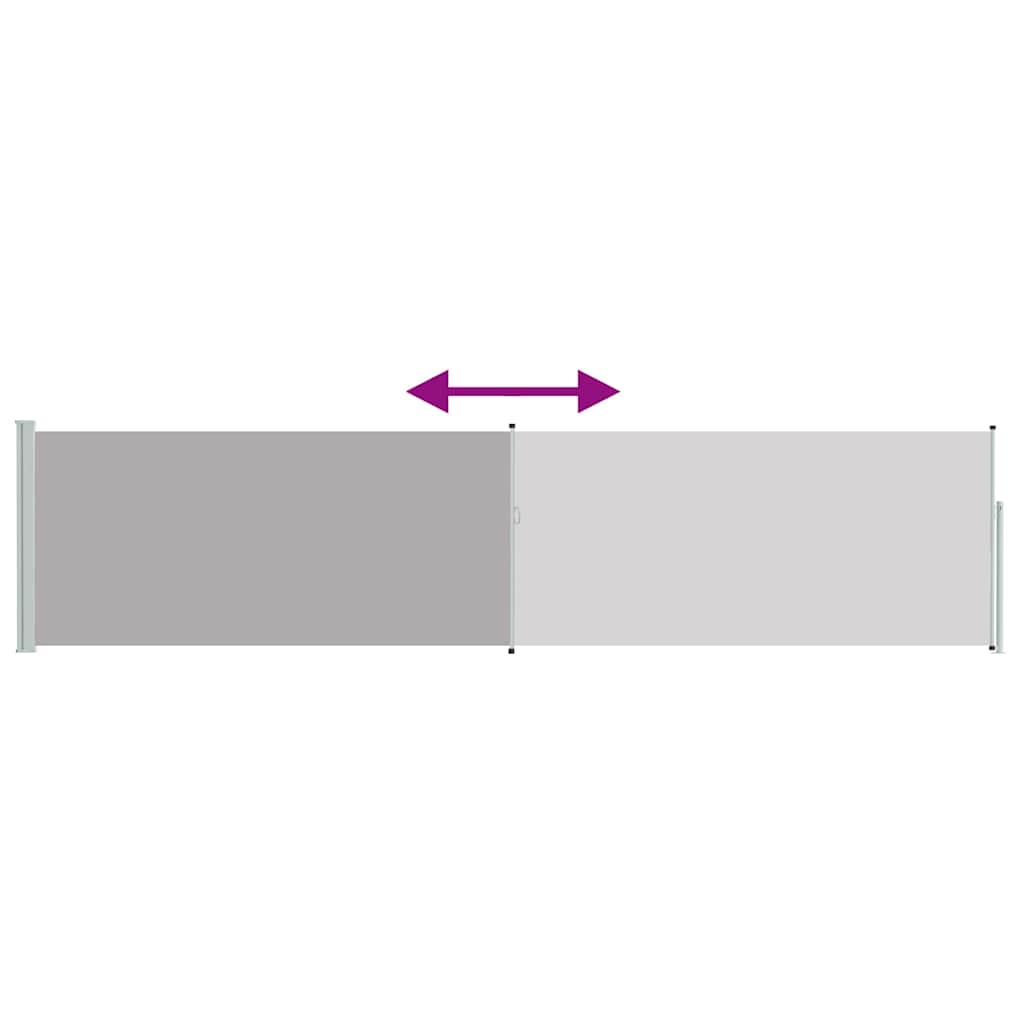 vidaXL Patio Retractable Side Awning 117x514 cm Grey