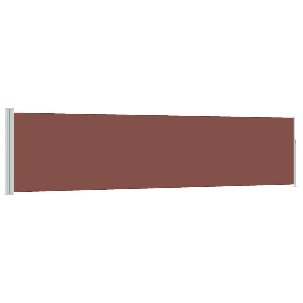 vidaXL Patio Retractable Side Awning 117x514 cm Brown