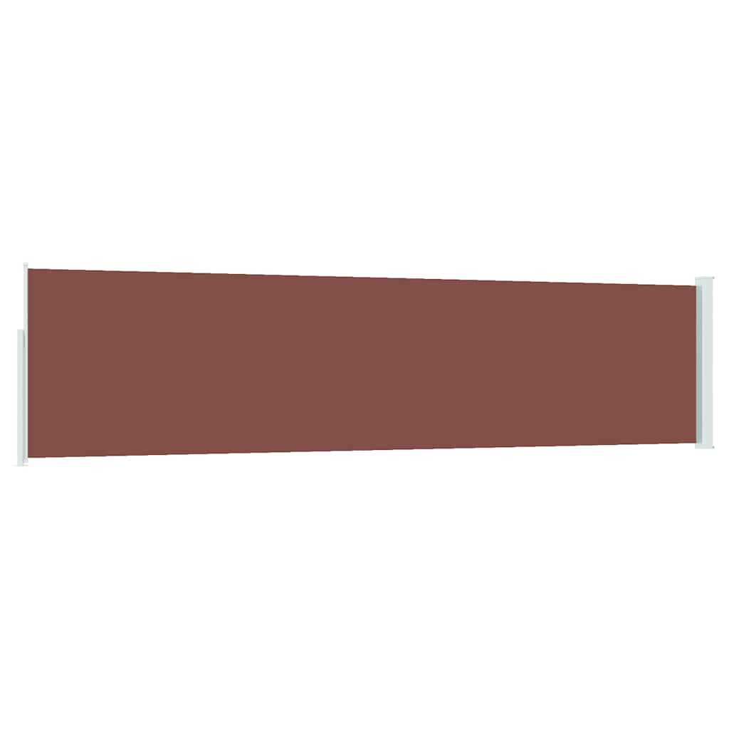vidaXL Patio Retractable Side Awning 117x514 cm Brown