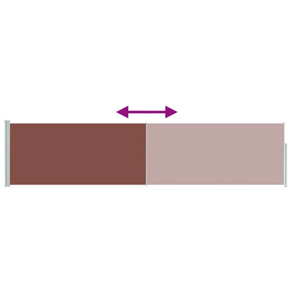 vidaXL Patio Retractable Side Awning 117x514 cm Brown