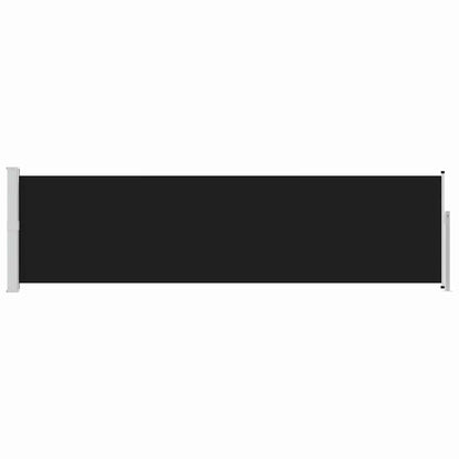 vidaXL Patio Retractable Side Awning 140x514 cm Black