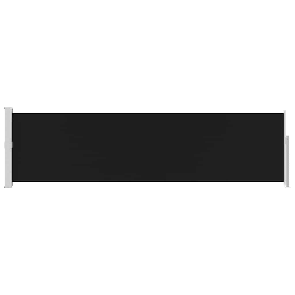vidaXL Patio Retractable Side Awning 140x500 cm Black