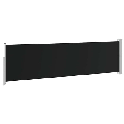 vidaXL Patio Retractable Side Awning 140x514 cm Black
