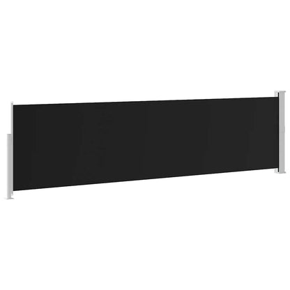vidaXL Patio Retractable Side Awning 140x500 cm Black