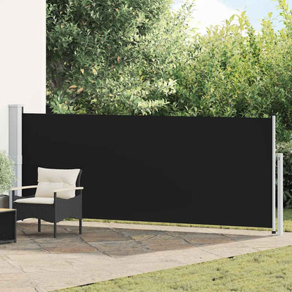 vidaXL Patio Retractable Side Awning 140x514 cm Black