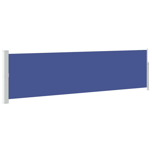 vidaXL Side Awning | Blue | Polyester fabric | 140x500 cm |  Retractable