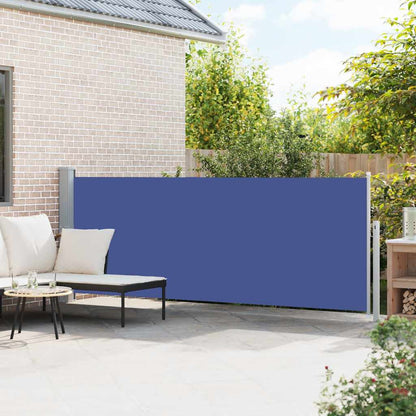 48396 vidaXL Patio Retractable Side Awning 140x500 cm Blue