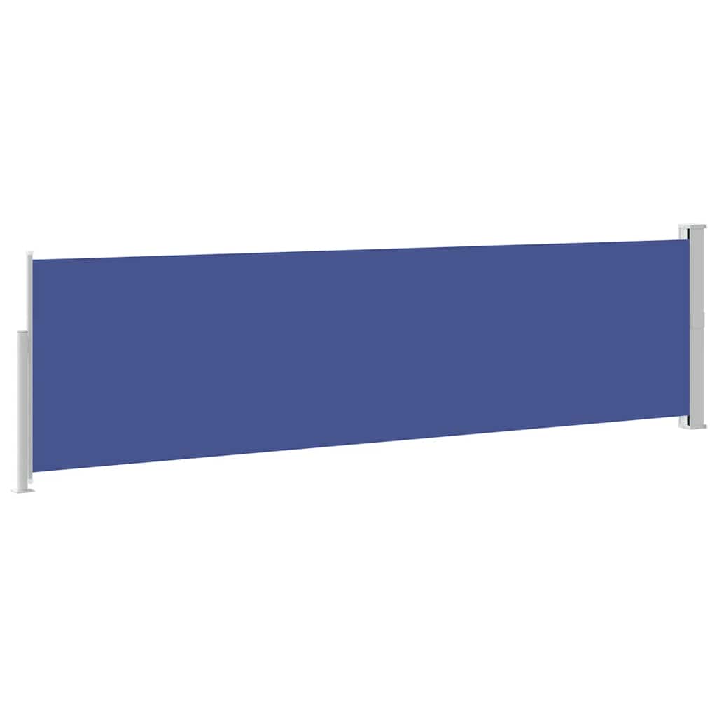 vidaXL Patio Retractable Side Awning 140x500 cm Blue