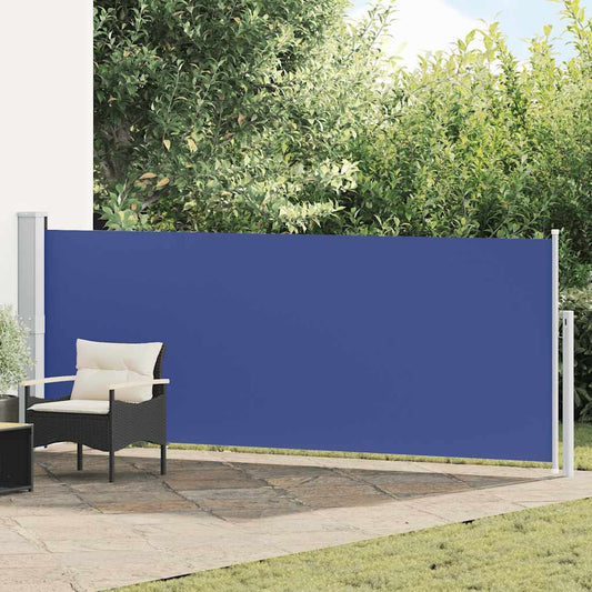 vidaXL Side Awning | Blue | Polyester fabric | 140x500 cm |  Retractable
