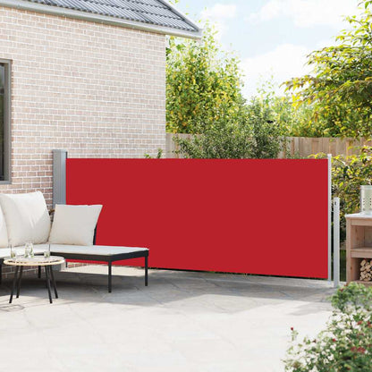 48397 vidaXL Patio Retractable Side Awning 140x500 cm Red