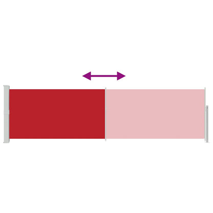 vidaXL Patio Retractable Side Awning 140x500 cm Red