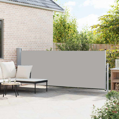 vidaXL Patio Retractable Side Awning 140x514 cm Grey