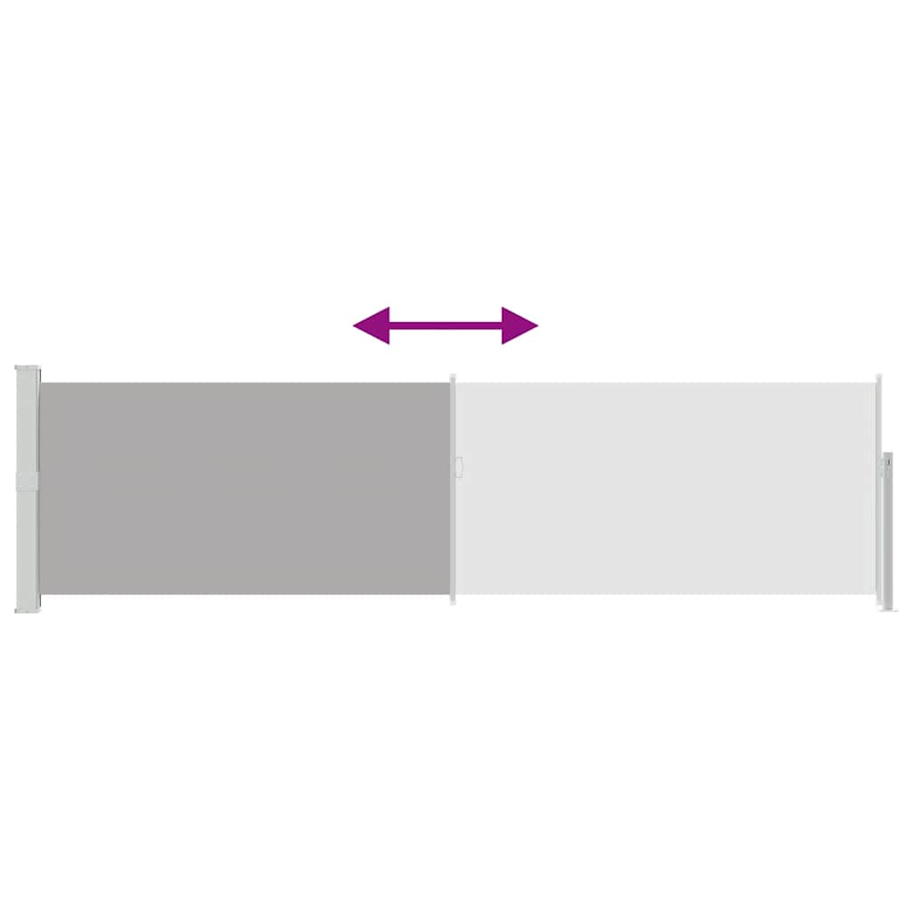 vidaXL Patio Retractable Side Awning 140x514 cm Grey