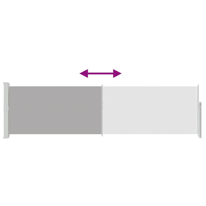 vidaXL Patio Retractable Side Awning 140x514 cm Grey