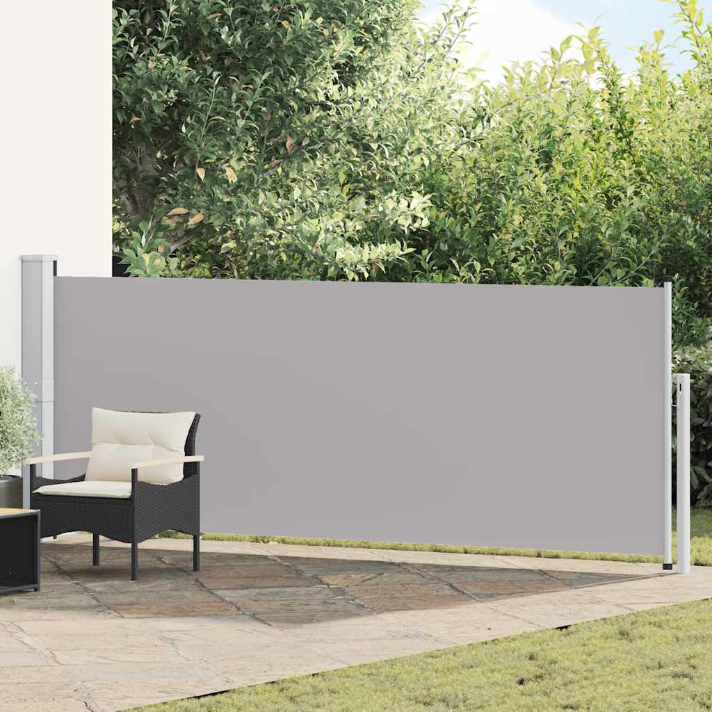 vidaXL Patio Retractable Side Awning 140x514 cm Grey