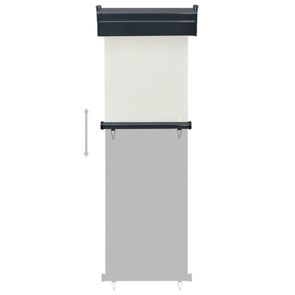 vidaXL Balcony Vertical Awning | Cream | Polyester, Aluminium, Steel | 65x250 cm