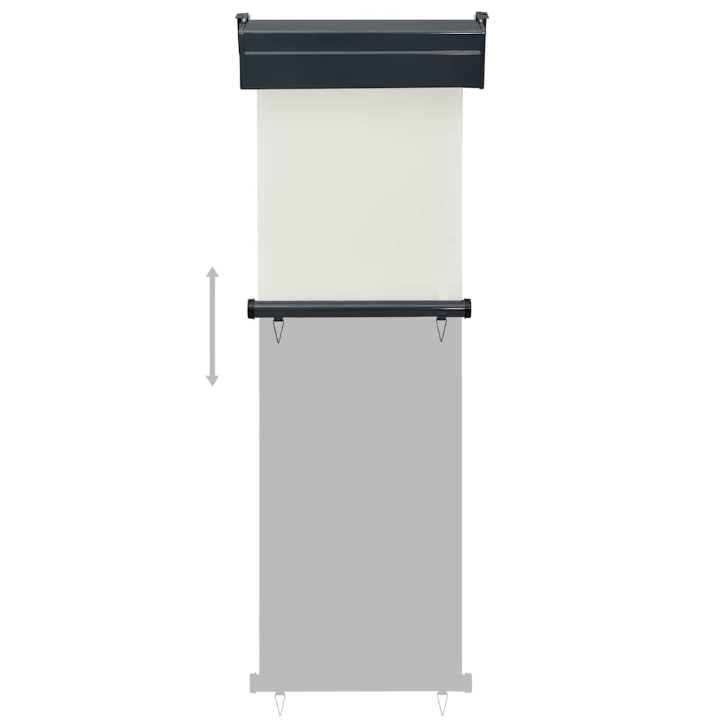 vidaXL Balcony Side Awning 65x250 cm Cream