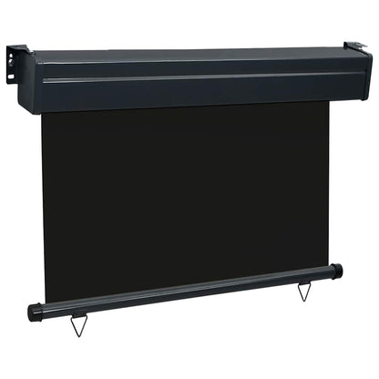 vidaXL Balcony Side Awning 85x250 cm Black