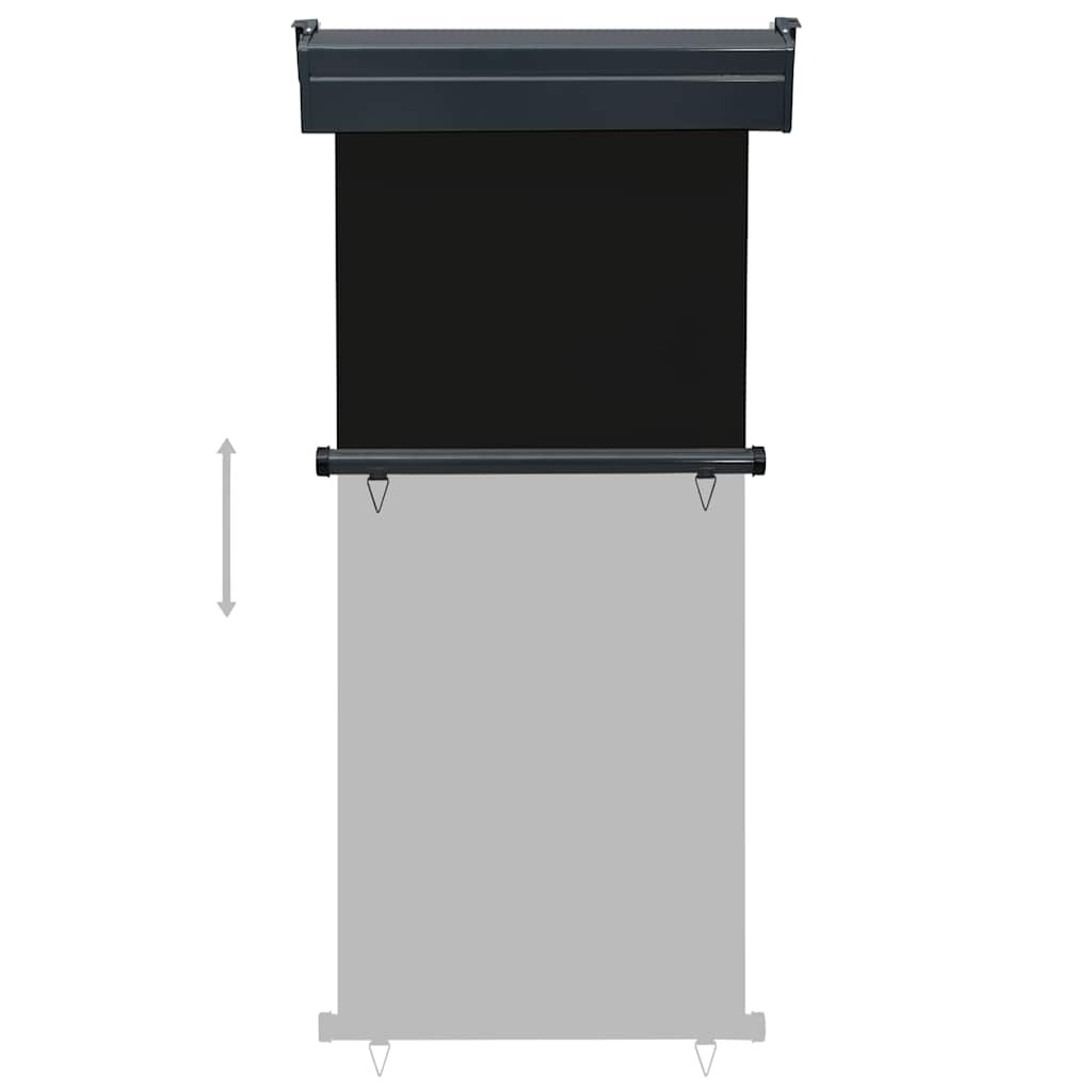 vidaXL Balcony Side Awning 85x250 cm Black