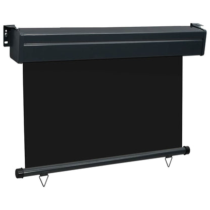 vidaXL Balcony Side Awning 105x250 cm Black