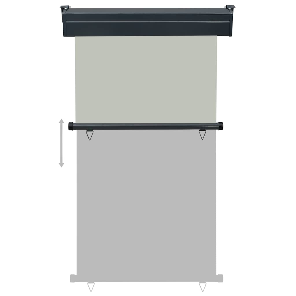vidaXL Balcony Side Awning 105x250 cm Grey