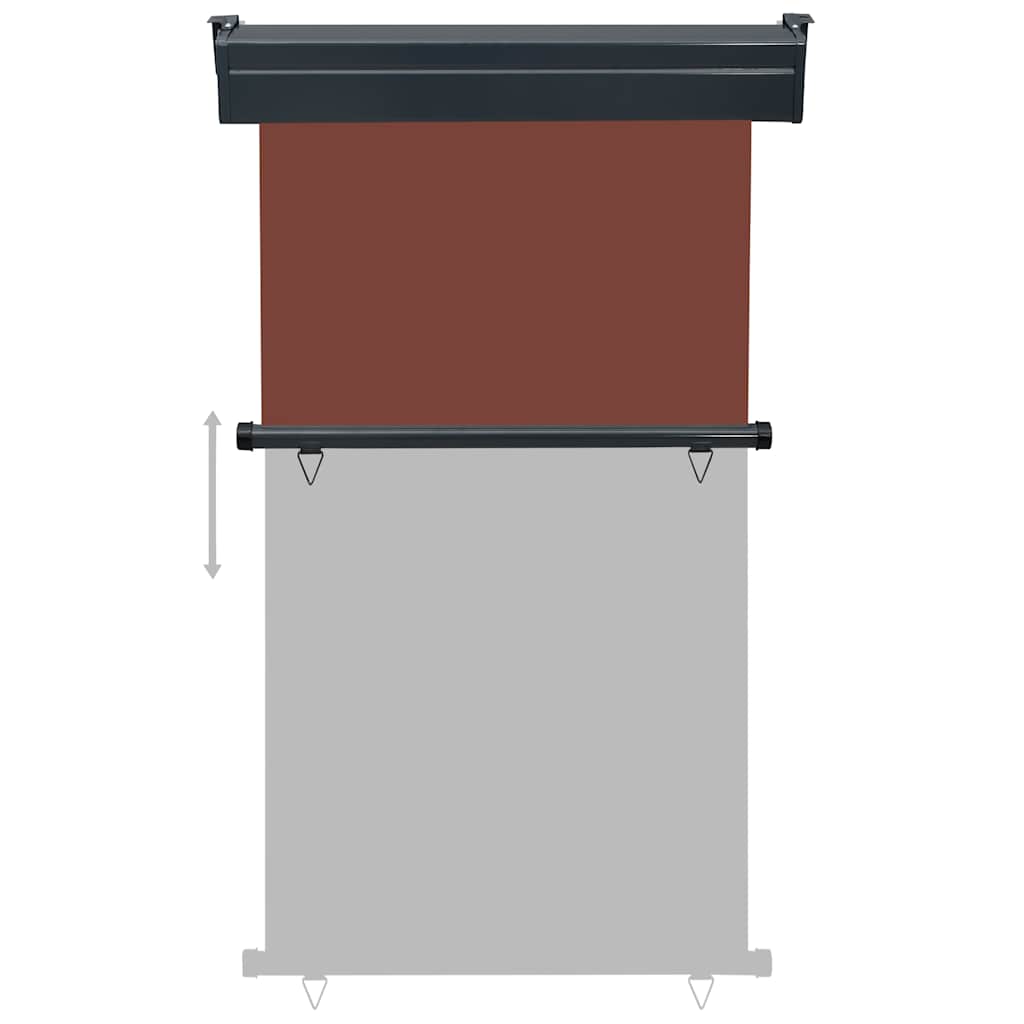 vidaXL Balcony Side Awning 105x250 cm Brown
