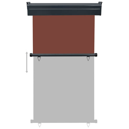 vidaXL Balcony Side Awning 105x250 cm Brown